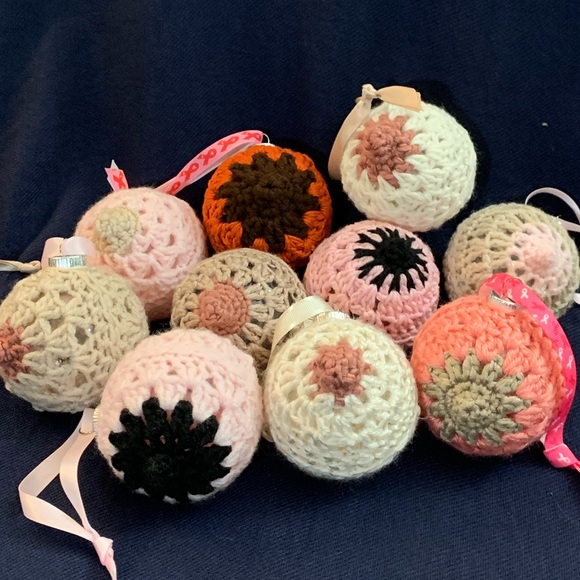 Crocheted Breast Cancer Awareness Boob Ornament - Picture 5 of 5